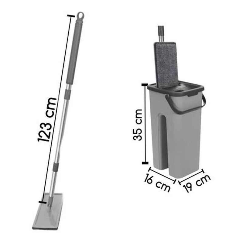 Flat Mop Esfregão Com Balde Lava e Seca - Paguei Barato