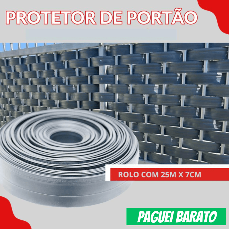 Protetor de Portão 25 METROS em 6 CORES (7 cm de altura) - Paguei Barato