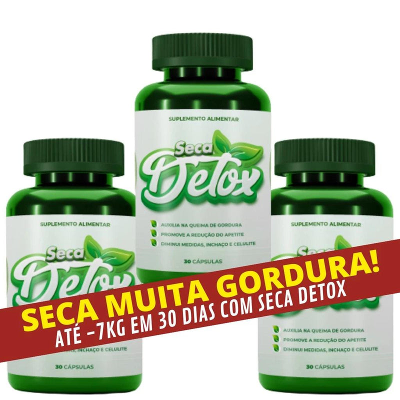 3 Potes de Seca Detox - Menos 7kg em 1 Mês - Paguei Barato