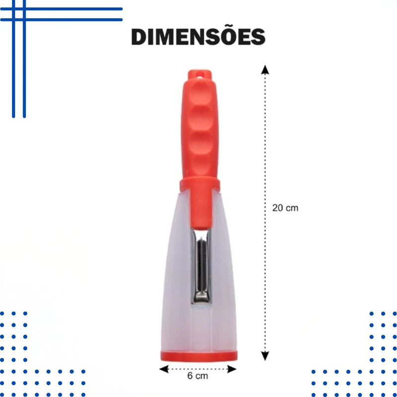Descascador Com Reservatório De Legumes E Frutas Multiuso - Paguei Barato
