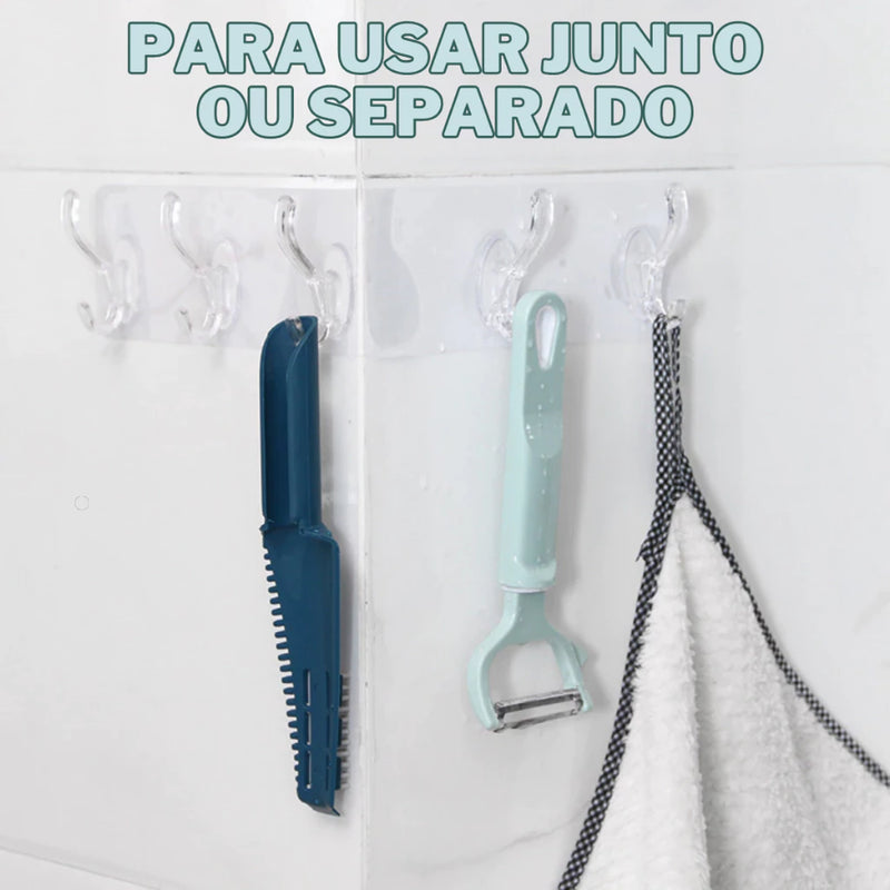 Kit 6x Ganchos De Parede Adesivo - Paguei Barato