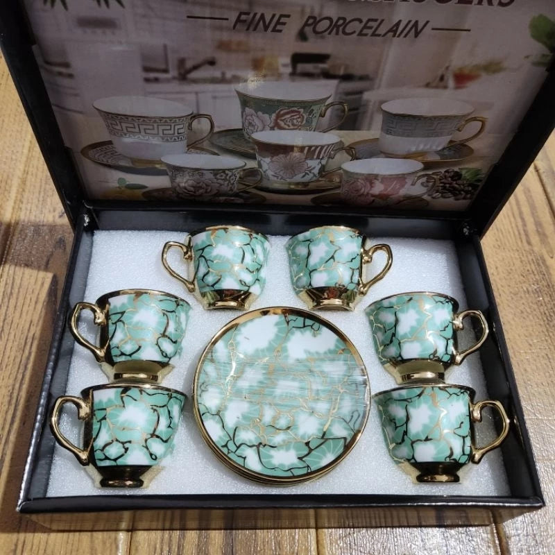 Xícara de Café kit com 12 peças de Cerâmica em Porcelana