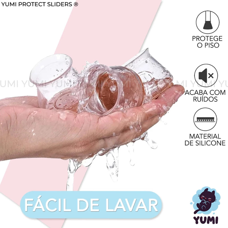 Kit 16 Peças Suporte De Cadeira Transparente Silicone