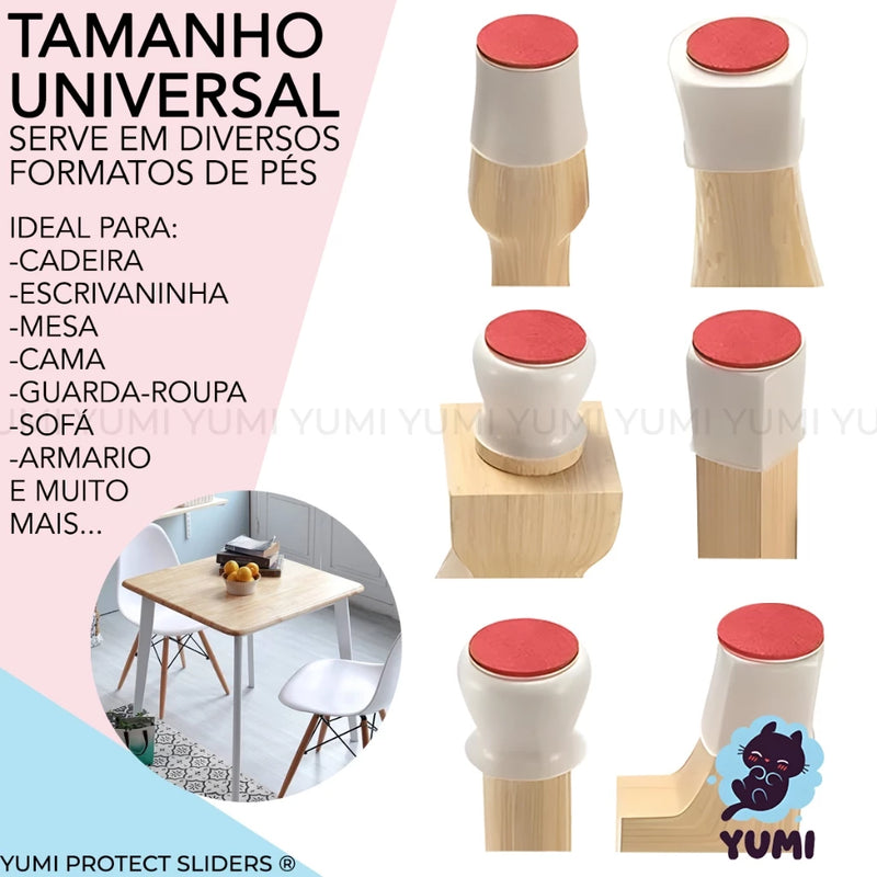 Kit 16 Peças Suporte De Cadeira Transparente Silicone