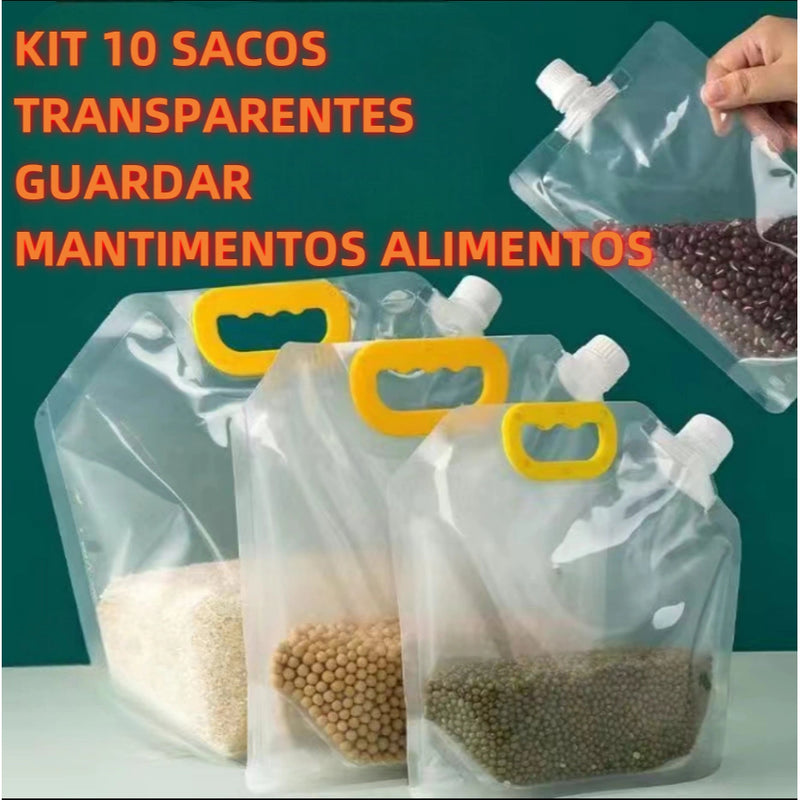 Kit 10 Recipiente para Mantimentos e Alimentos (1,5L)