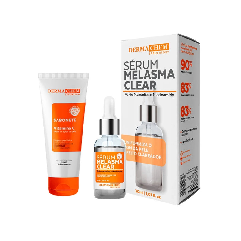 Dermachem Kit 2 Unidades - 1 Sérum Facial Melasma Clear  + 1 Sabonete Facial Vitamina C