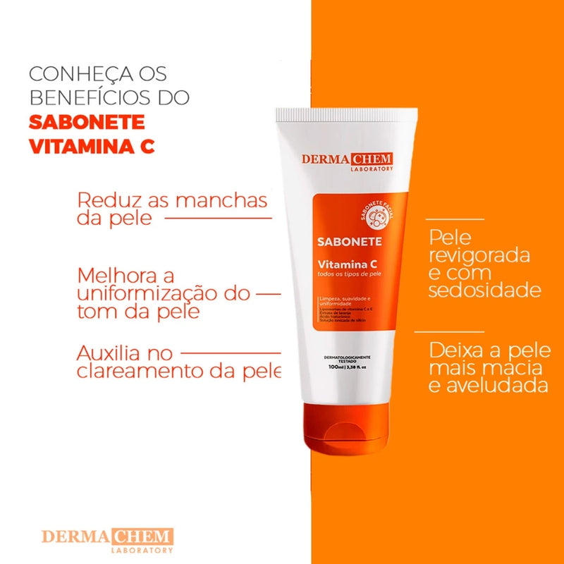 Dermachem Kit 2 Unidades - 1 Sérum Facial Melasma Clear  + 1 Sabonete Facial Vitamina C