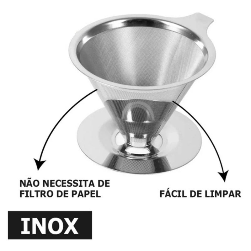 Coador De Café Inox Reutilizável