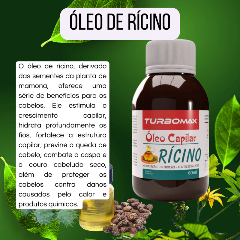 Kit 3 Óleos Capilar Rícino, Alecrim e Coco 60ml