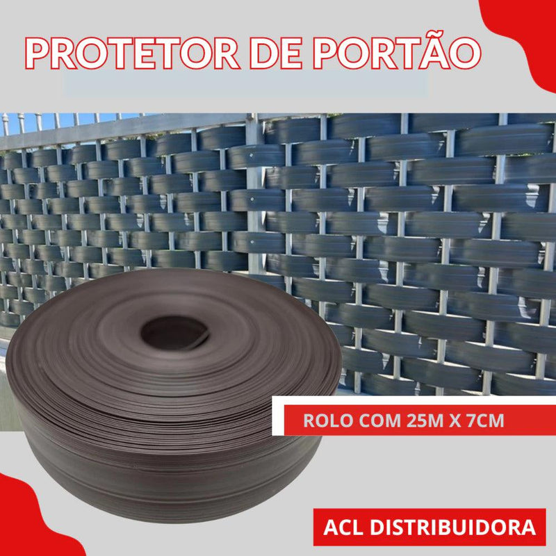 Protetor de Portão 25 METROS em 6 CORES (7 cm de altura) - Paguei Barato