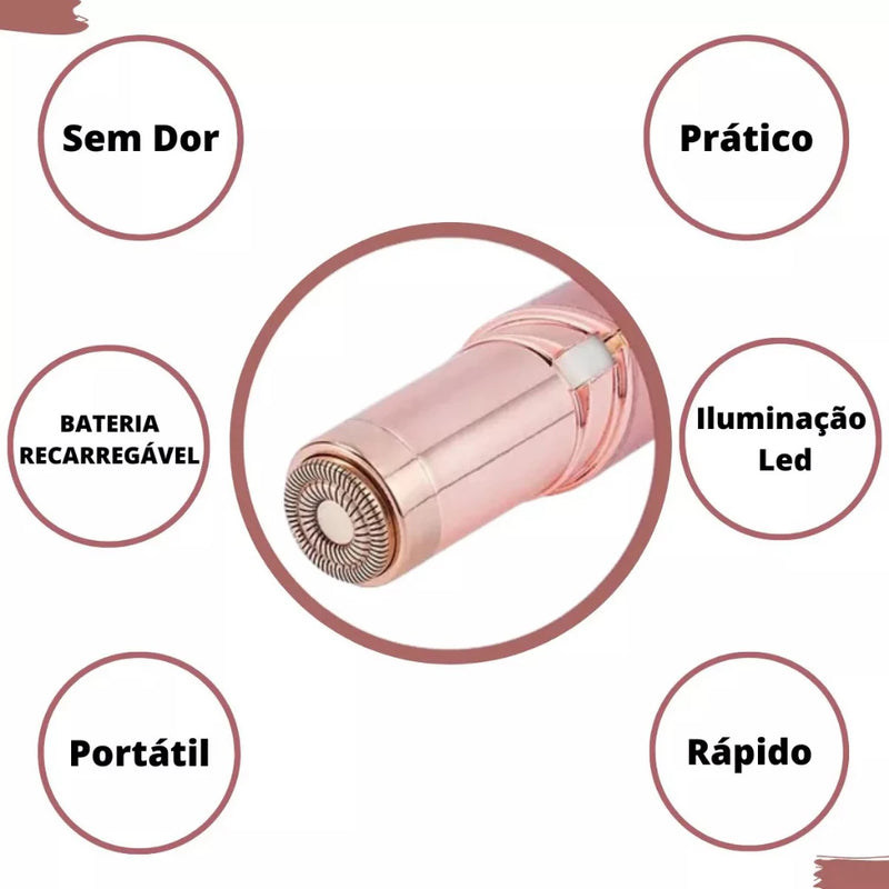 Depilador Batom Portátil Facial - Paguei Barato