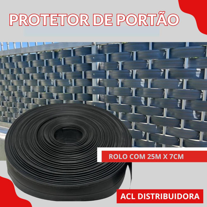 Protetor de Portão 25 METROS em 6 CORES (7 cm de altura) - Paguei Barato