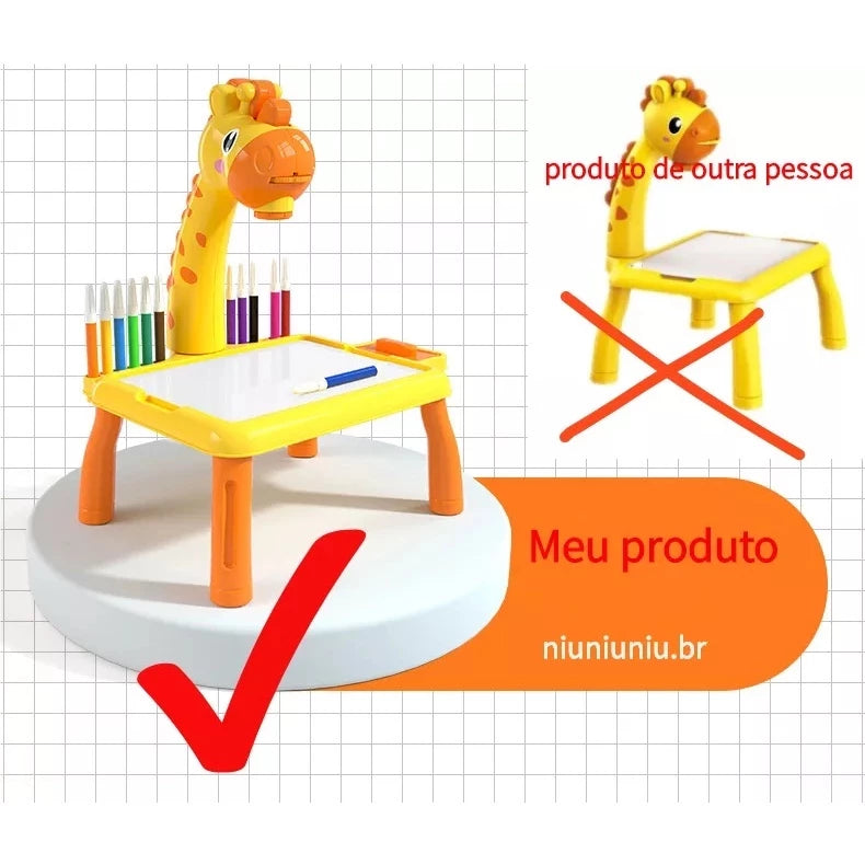 Mesa de Pintura de Projeção Para Crianças