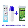 KIT Aparelho Aquecedor De Cera Quente Roll On + Refil De Cera Rolon + Papel